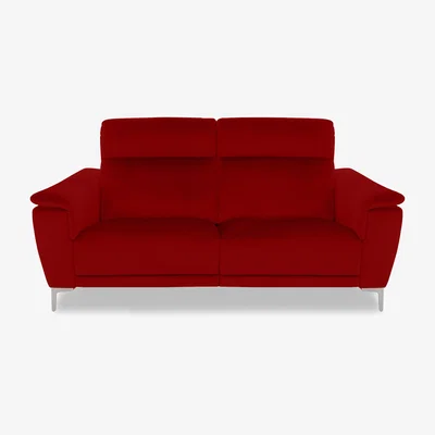 Furniture Village Nicoletti Italia - Amalfi 2 Seater Fabric Power Recliner Sofa - Selma Rosso