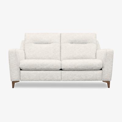 Furniture Village G Plan - Arlo 2 Seater Fabric Power Recliner Sofa - Rush Cream with Walnut Feet