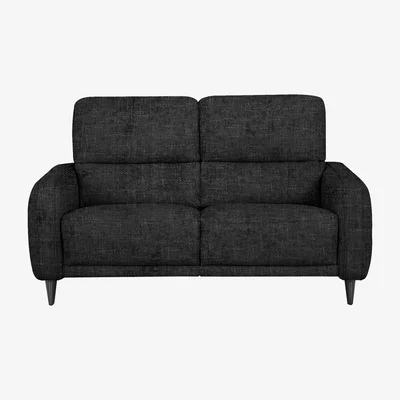 Furniture Village Domicil - Logan 2.5 Seater Fabric Power Recliner Sofa - Black Mica