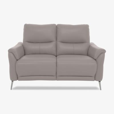Furniture Village Daytona 2 Seater Leather Power Recliner Sofa - Lead Grey