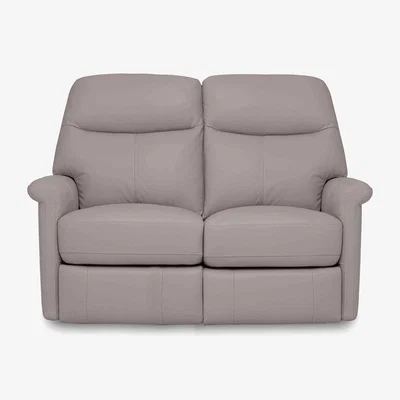 Furniture Village Compact Collection Lille 2 Seater HW Leather Sofa - Feather
