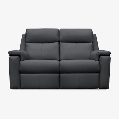 Furniture Village G Plan - Thornbury 2 Seater Leather Power Recliner Sofa - Cambridge Petrol Blue