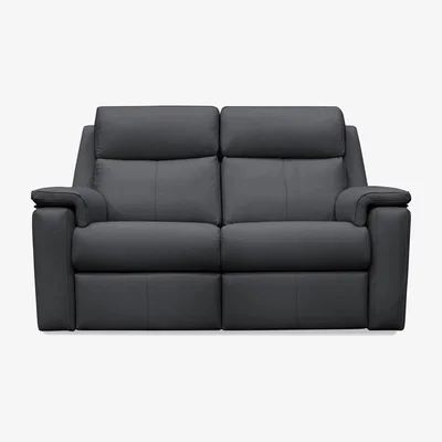 Furniture Village G Plan - Thornbury 2 Seater Leather Power Recliner Sofa - Cambridge Petrol Blue