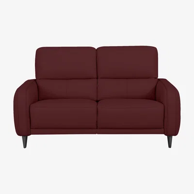 Furniture Village Domicil - Logan 2.5 Seater Leather Power Recliner Sofa - Burgundy