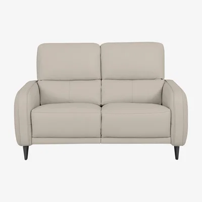 Furniture Village Domicil - Logan 2 Seater Leather Power Recliner Sofa - NP Oatmeal