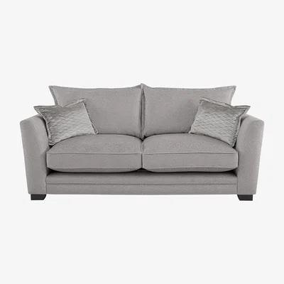 Furniture Village Boutique Lavish Fabric 2 Seater Classic Back Sofa - Grey