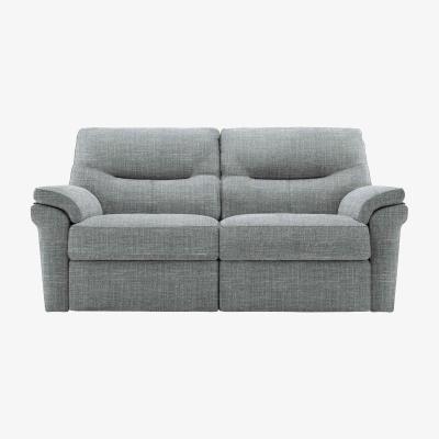 Furniture Village G Plan - Seattle 2.5 Seater Fabric Power Recliner Sofa with Power Lumbar - Beach Duck Egg