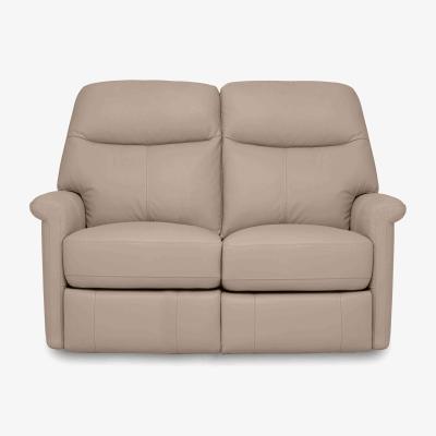 Furniture Village Compact Collection Lille 2 Seater Power Recliner NC Leather Sofa - NC Pebble