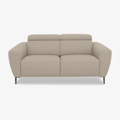 Furniture Village Nicoletti Italia - Milano 2 Seater Leather Power Recliner Sofa - Botera Crema
