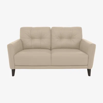 Furniture Village Uno BV Leather 2 Seater Sofa - Dapple Grey