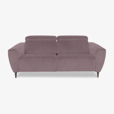 Furniture Village Nicoletti Italia - Milano 2.5 Seater Fabric Power Recliner Sofa - Fuente Rose