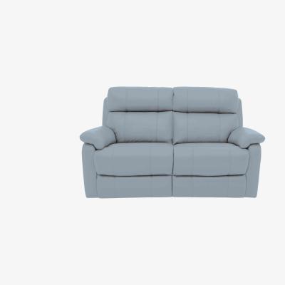 Furniture Village Relax Station Komodo 2 Seater Power NC Leather Sofa - Pearl Blue