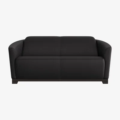 Furniture Village Nicoletti - Ketty 2.5 Seater Leather Sofa - Black
