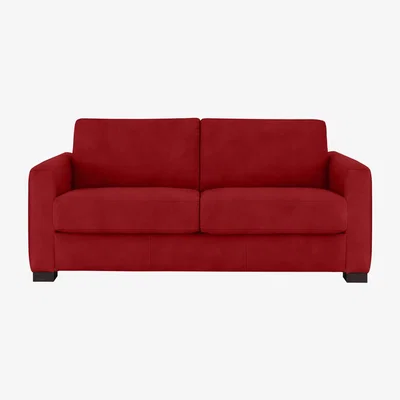 Furniture Village Nicoletti - Alcova 2.5 Seater Fabric Sofa with Box Arms - Red