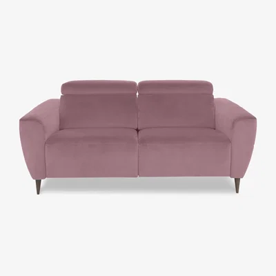 Furniture Village Nicoletti Italia - Milano 2 Seater Fabric Power Recliner Sofa - Selma Rosa