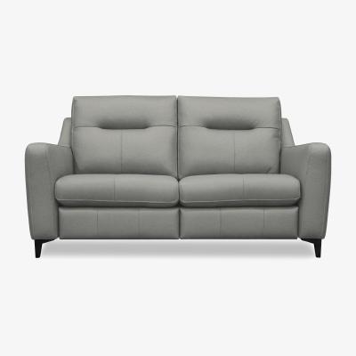 Furniture Village G Plan - Arlo 2 Seater Leather Sofa - No Recliner - Texas Charcoal with Ebony Feet