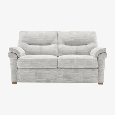 Furniture Village G Plan - Seattle 2 Seater Fabric Sofa with Wooden Feet - Lydia Blush