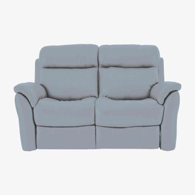 Furniture Village Relax Station Revive 2 Seater NC Leather Manual Recliner Sofa - Pearl Blue
