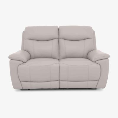 Furniture Village Sloane 2 Seater Leather Sofa - Florida Lead Grey