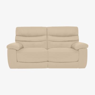 Furniture Village Comfort Story - Nimbus 2 Seater Leather Power Recliner Sofa with Headrests and Power Lumbar - Bisque