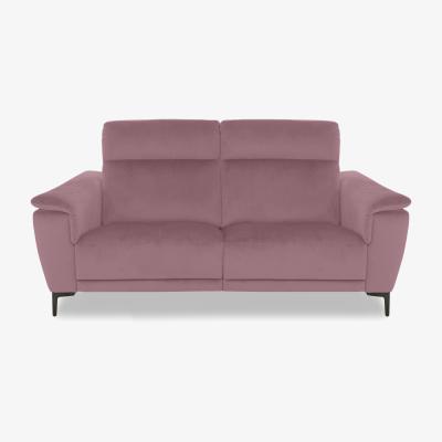 Furniture Village Nicoletti Italia - Amalfi 2 Seater Fabric Power Recliner Sofa - Selma Rosa