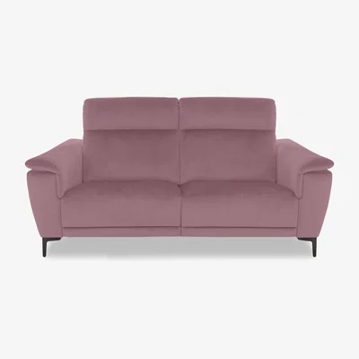 Furniture Village Nicoletti Italia - Amalfi 2 Seater Fabric Power Recliner Sofa - Selma Rosa