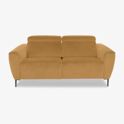 Furniture Village Nicoletti Italia - Milano 2 Seater Fabric Power Recliner Sofa - Flambe Ocre