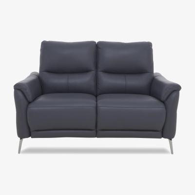 Furniture Village Daytona 2 Seater Leather Power Recliner Sofa with Bluetooth Speaker - Lavender Grey