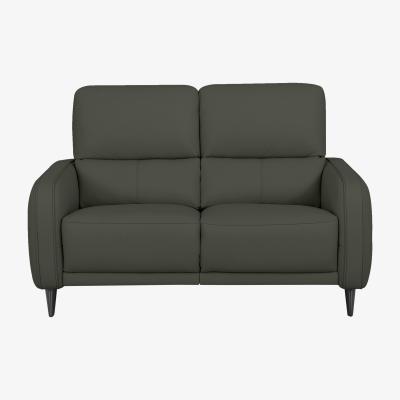Furniture Village Domicil - Logan 2 Seater Leather Power Recliner Sofa - NP Dark Olive