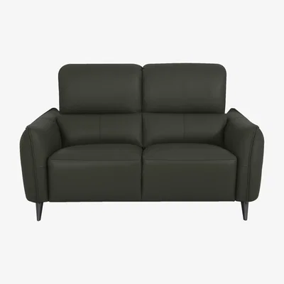 Furniture Village Domicil - Maddox 2 Seater Leather Sofa - NN Olive Green