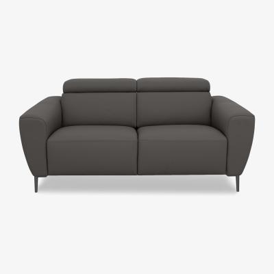 Furniture Village Nicoletti Italia - Milano 2 Seater Leather Power Recliner Sofa - Torello Grigio Scuro