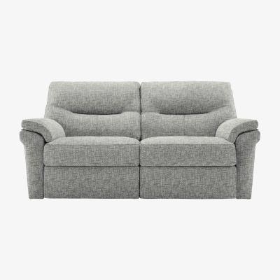 Furniture Village G Plan - Seattle 2.5 Seater Fabric Power Recliner Sofa with Power Lumbar - Remco Duck Egg