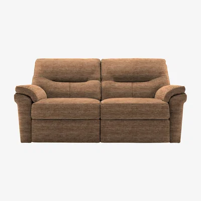 Furniture Village G Plan - Seattle 2.5 Seater Fabric Power Recliner Sofa with Power Lumbar - Victoria Ginger