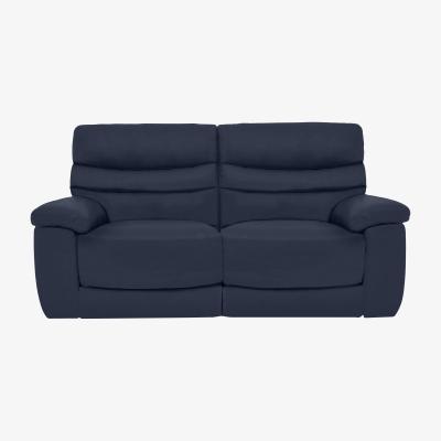 Furniture Village Comfort Story - Nimbus 2 Seater Leather Power Recliner Sofa with Headrests - Navy