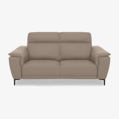 Furniture Village Nicoletti Italia - Amalfi 2 Seater Leather Sofa - Torello Taupe