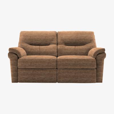 Furniture Village G Plan - Seattle 2 Seater Fabric Power Recliner Sofa with Power Lumbar - Victoria Ginger
