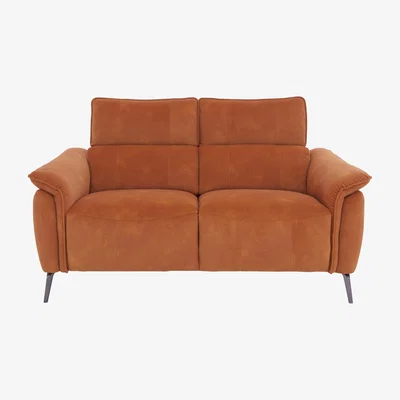 Furniture Village Jude 2 Seater Fabric Power Recliner Sofa with Telescopic Headrests - Orange