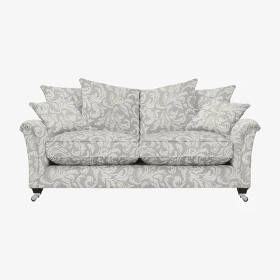 Furniture Village Parker Knoll - Devonshire Large 2 Seater Pillow Back Fabric Sofa - Pattern