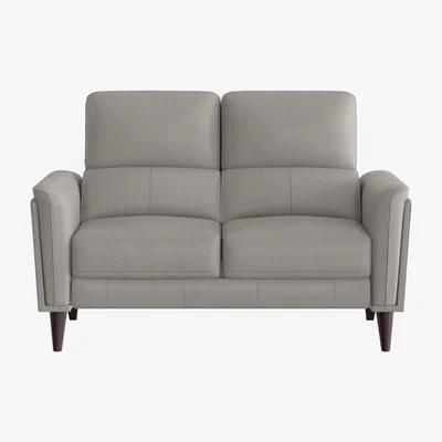 Furniture Village Compact Collection Klein 2 Seater HW Leather Sofa - Feather