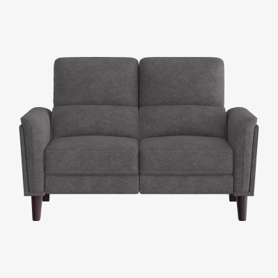 Furniture Village Compact Collection Klein 2 Seater Fabric Power Recliner Sofa with Telescopic Headrests - Iron