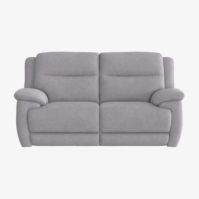 Furniture Village Touch 2 Seater Heavy Duty Fabric Power Recliner Sofa with USB Ports - Purple