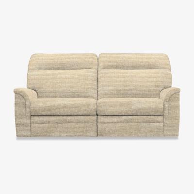 Furniture Village Parker Knoll - Hudson 23 Large 2 Seater Fabric Power Recliner Sofa with Headrests and Power Lumbar - Equinox Sand