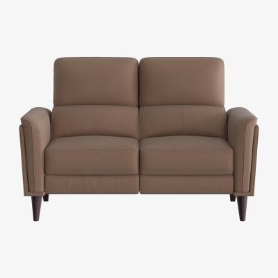 Furniture Village Compact Collection Klein 2 Seater Fabric Power Recliner Sofa with Telescopic Headrests - Tobacco
