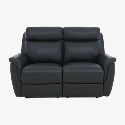 Furniture Village Orlando 2 Seater Leather Power Recliner Sofa with Power Headrests - Blue