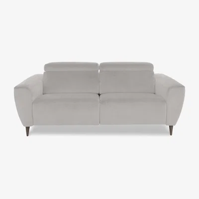 Furniture Village Nicoletti Italia - Milano 2.5 Seater Fabric Power Recliner Sofa - Flambe Ghiaccio