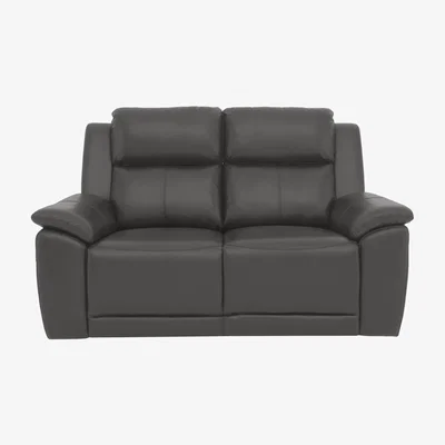 Furniture Village Utah 2 Seater Leather Sofa - Grey