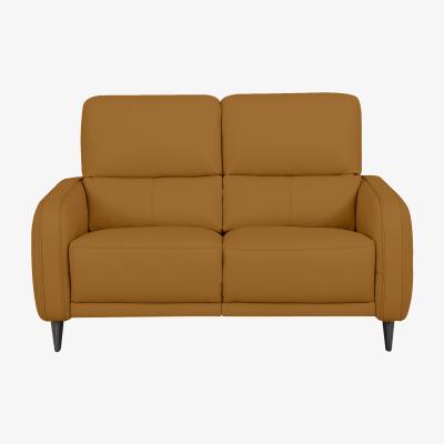 Furniture Village Domicil - Logan 2 Seater Leather Power Recliner Sofa - NP Honey Yellow