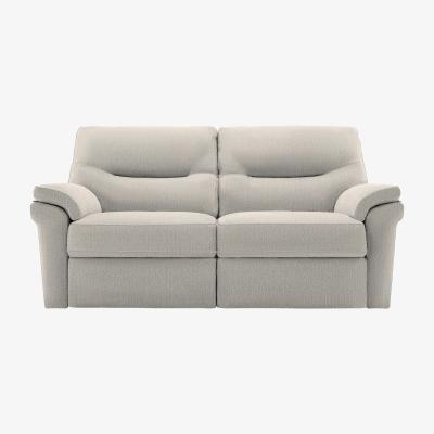 Furniture Village G Plan - Seattle 2.5 Seater Fabric Manual Recliner Sofa - Nebular Pebble
