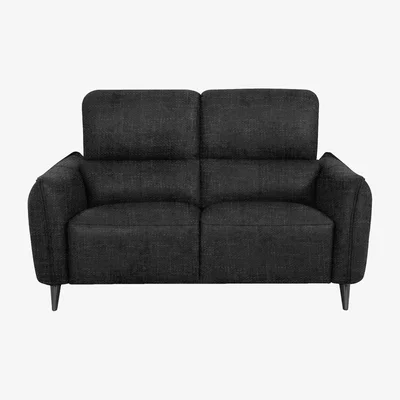 Furniture Village Domicil - Maddox 2 Seater Fabric Power Recliner Sofa - Black Mica