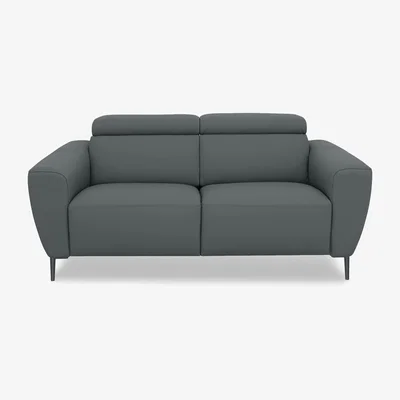 Furniture Village Nicoletti Italia - Milano 2 Seater Leather Power Recliner Sofa - Botero Ottanio